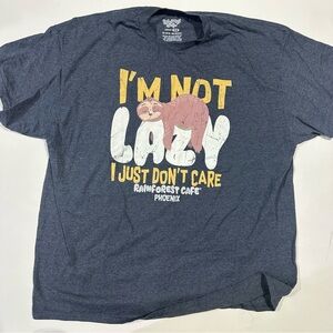 RAINFOREST cafe Blue Graphic T-Shirt